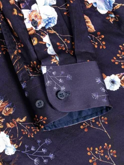 Wam Denim Overhemd Lange Mouw 75710 Wisconsin Navy| Overhemd Lange Mouwen