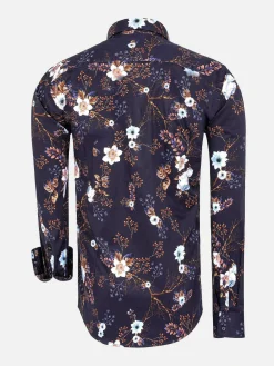 Wam Denim Overhemd Lange Mouw 75710 Wisconsin Navy| Overhemd Lange Mouwen