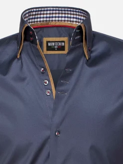 Wam Denim Overhemd Lange Mouw Roma Anthracite| Overhemd Lange Mouwen