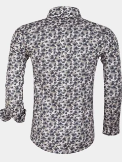 Wam Denim Overhemd Lange Mouwen<Overhemd Lange Mouw White Dark Grey