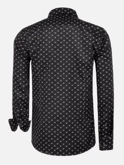 Wam Denim Overhemd Lnage Mouw 75676 Kurt Black| Overhemd Lange Mouwen