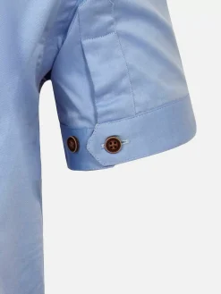 Wam Denim Owen Tailored Fit Blue Overhemd Korte Mouw| Overhemd Korte Mouwen