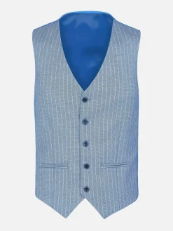 Wam Denim Gilets<Plaid Vest 70048 Pelagie Islands Blue