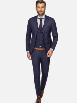 Wam Denim Gilets<Plaid Vest 70071 Scotsville Navy