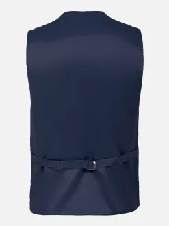 Wam Denim Plaid Vest 70071 Scotsville Navy| Gilets