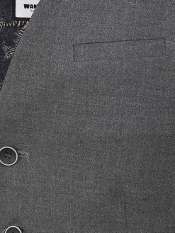 Wam Denim Plaid Vest 74111 Strazburg Anthracite| Gilets