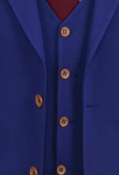 Wam Denim Gilets<Plaid Vest Royal Blue