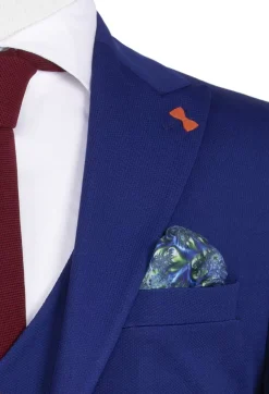 Wam Denim Plaid Vest Royal Blue| Gilets