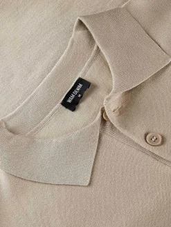 Wam Denim Polo Collared Beige Sweater| Sweaters