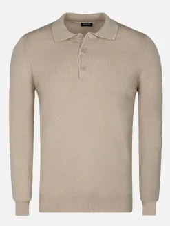 Wam Denim Polo Collared Beige Sweater| Sweaters