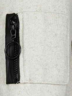 Wam Denim Quasar Mock Neck Beige Sweater| Sweaters