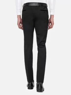 Wam Denim Red Wood Glen Check Slim Fit Dark Red Black Suit Pantalon| Pantalons