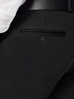 Wam Denim Red Wood Glen Check Slim Fit Dark Red Black Suit Pantalon| Pantalons