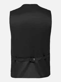 Wam Denim Red Wood Glen Check Slim Fit Dark Red Black Suit Gilet| Gilets