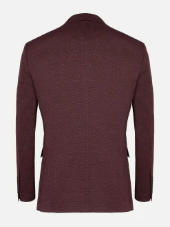 Wam Denim Red Wood Wide Lapel Dark Red Black Suit Colbert| Colberts