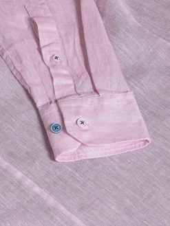 Wam Denim Redention Linen Pink Overhemd Lange Mouw| Overhemd Lange Mouwen