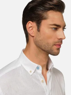 Wam Denim Redention Linen White Overhemd Lange Mouw| Overhemd Lange Mouwen