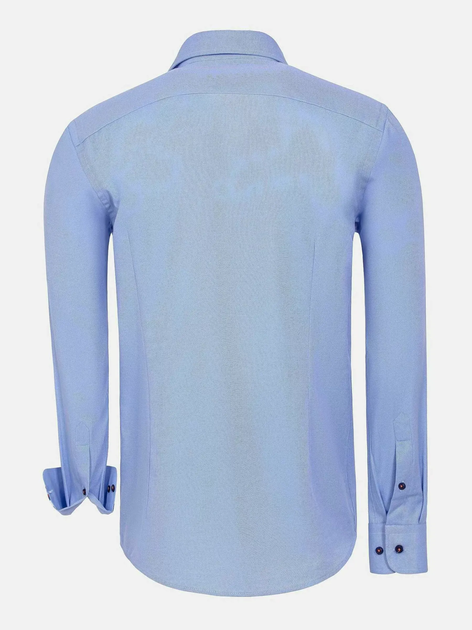 Wam Denim Overhemd Lange Mouwen<Redon Blue Poplin Plain Overhemd Longe Mouw