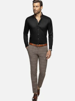 Wam Denim Romney Solid Black Overhemd Lange Mouw| Overhemd Lange Mouwen