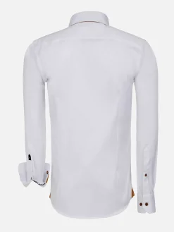 Wam Denim Overhemd Lange Mouwen<Romney Solid White Overhemd Lange Mouw