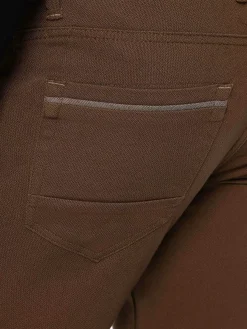 Wam Denim Santiago Slim Fit Textured Brown Jeans| Jeans