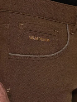 Wam Denim Santiago Slim Fit Textured Brown Jeans| Jeans