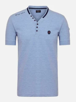 Wam Denim Schiltach Slim Fit Stretched Blue T-Shirt| T-Shirts