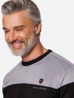 Wam Denim Sedona Round-Neck Grey Black Sweater| Sweaters