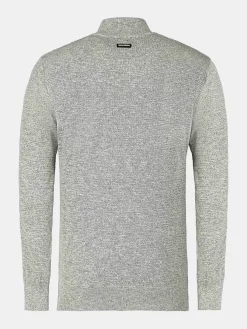 Wam Denim Sharon Half Zip Grey Sweater| Sweaters