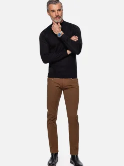 Wam Denim Siena Round-Necked Black Sweater| Sweaters