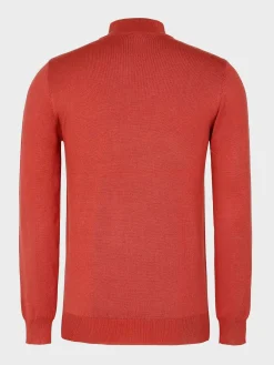 Wam Denim Siena Round-Necked Dark Orange Sweater| Sweaters