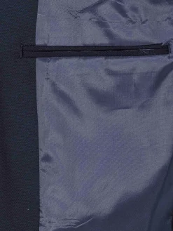 Wam Denim Colberts<Single Breasted Textured Navy Colbert