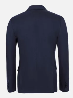 Wam Denim Single Breasted Textured Navy Colbert| Colberts