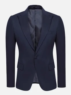 Wam Denim Single Breasted Textured Navy Colbert| Colberts