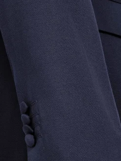 Wam Denim Single Breasted Textured Navy Colbert| Colberts