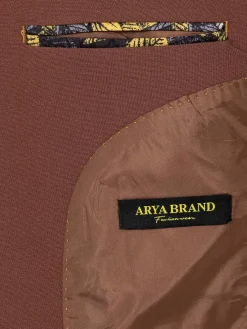 Wam Denim Colberts<Slim Fit Brown Textured Colbert