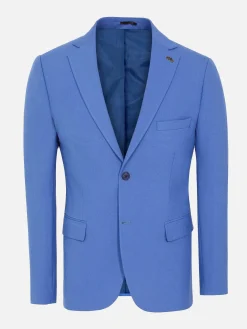 Wam Denim Slim Fit Indigo Textured Colbert| Colberts