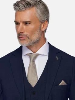 Wam Denim Colberts<Slim Fit Navy Textured Colbert