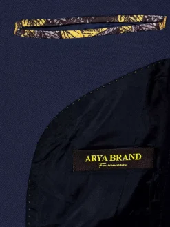 Wam Denim Colberts<Slim Fit Navy Textured Colbert