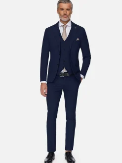 Wam Denim Colberts<Slim Fit Navy Textured Colbert