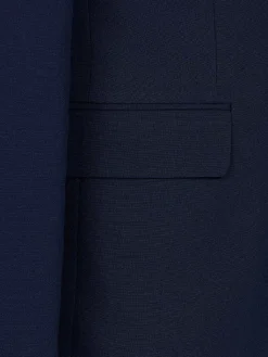 Wam Denim Slim Fit Navy Textured Colbert| Colberts