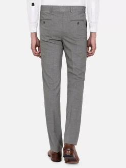 Wam Denim Pantalons<Slim Fit Textured Anthracite Pantalon