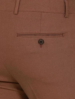 Wam Denim Slim Fit Textured Brown Pantalon| Pantalons