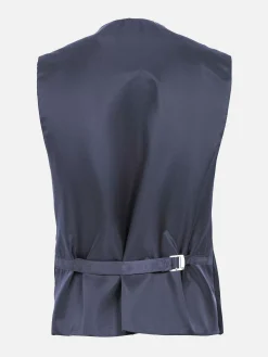 Wam Denim Slim Fit Textured Navy Gilet| Gilets