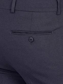 Wam Denim Slim Fit Textured Navy Pantalon| Pantalons