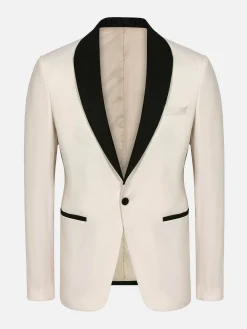 Wam Denim Slim Fit White Tuxedo Colbert| Colberts