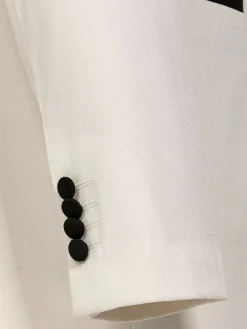 Wam Denim Slim Fit White Tuxedo Colbert| Colberts