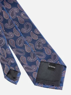 Wam Denim Stropdas 10002 Paisley Navy Pink| Stropdassen