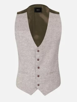 Wam Denim Suit Gilet 70112 Beige| Gilets
