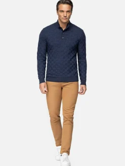 Wam Denim Sweater 76363 Florida Navy| Sweaters